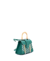 Pre-Owned Goyard Mini Structured Saigon Top Handle Bag Coated Canvas with Leather