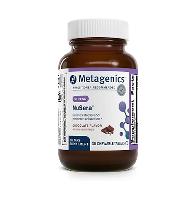 Metagenics NuSera - Chocolate-Flavored Chewable Stress and Calm Support with Lactium - Supports Relaxation, Sleep Quality