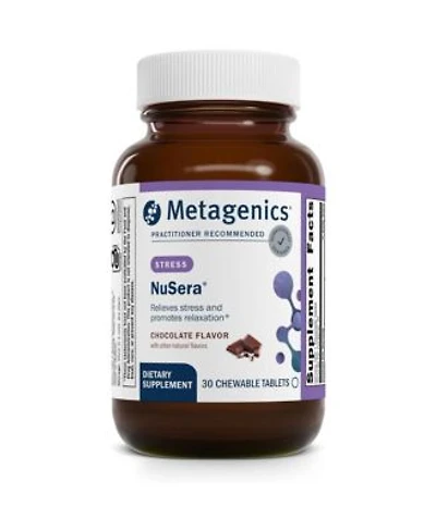 Metagenics Nusera Chocolate Flavored Chewable Stress Calm Support With Lactium Supports Relaxation Sleep Quality 30 Chewable Tablets
