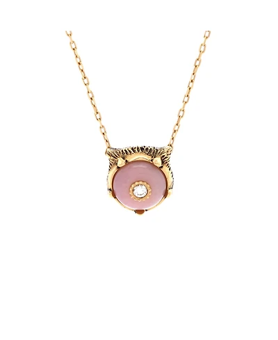 Pre-Owned Gucci Le Marche Des Merveilles Feline Head Pendant Necklace