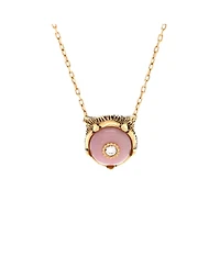 Pre-Owned Gucci Le Marche Des Merveilles Feline Head Pendant Necklace