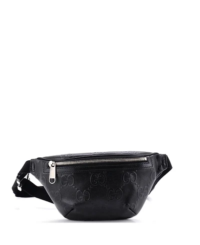 Pre-Owned Gucci Small Belt Bag Gg Embossed Perforated Leather