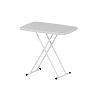 gaomon Folding Table, Plastic Personal Foldable Tables, Adjustable Rectangular Dining Table, Simple Bedside Square Table, for Party, Dining, Events