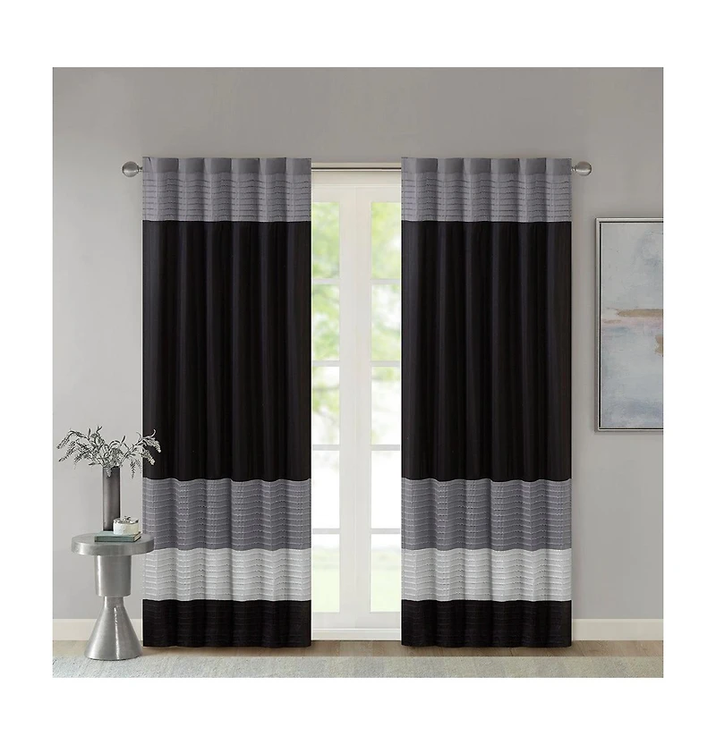 Avobird Pintuck Curtain Panel Only 1 Pc Panel