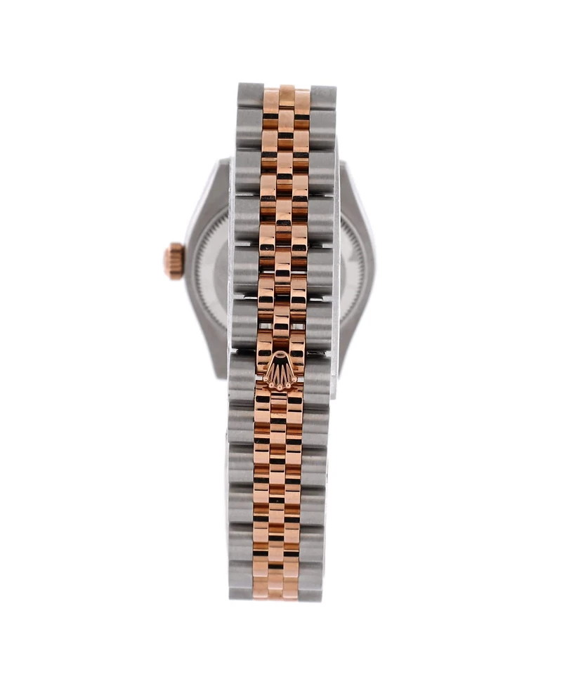 Pre-Owned Rolex Oyster Perpetual Datejust Automatic Watch in Stainless Steel and Rose Gold with Diamond Markers 26mm