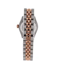 Pre-Owned Rolex Oyster Perpetual Datejust Automatic Watch in Stainless Steel and Rose Gold with Diamond Markers 26mm