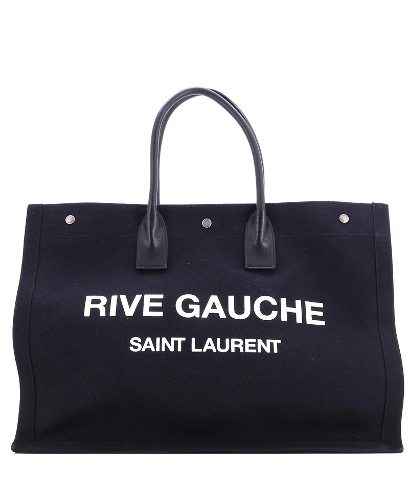 Pre-Owned Saint Laurent Large Rive Gauche Shopper Tote Canvas