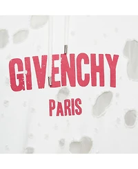 Pre-Owned Givenchy Women's Logo Print Distressed Oversize Hoodie