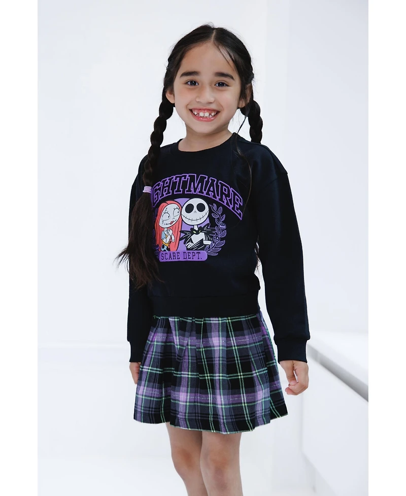Nightmare Before Christmas Toddler Girls (2T-16) Fleece Plaid Dress