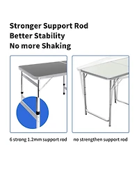 Piscifun Camping Folding Table Portable Picnic Aluminum Adjustable Height Outdoor Bbq