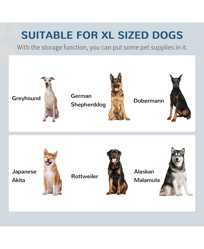 Ruie Raised Dog Bowls Elevated Feeding Station with Top Storage for Large Dogs