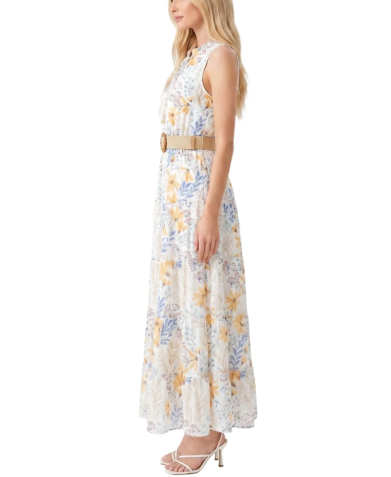 Ny Collection Women's Sleeveless Tiered Maxi Dress