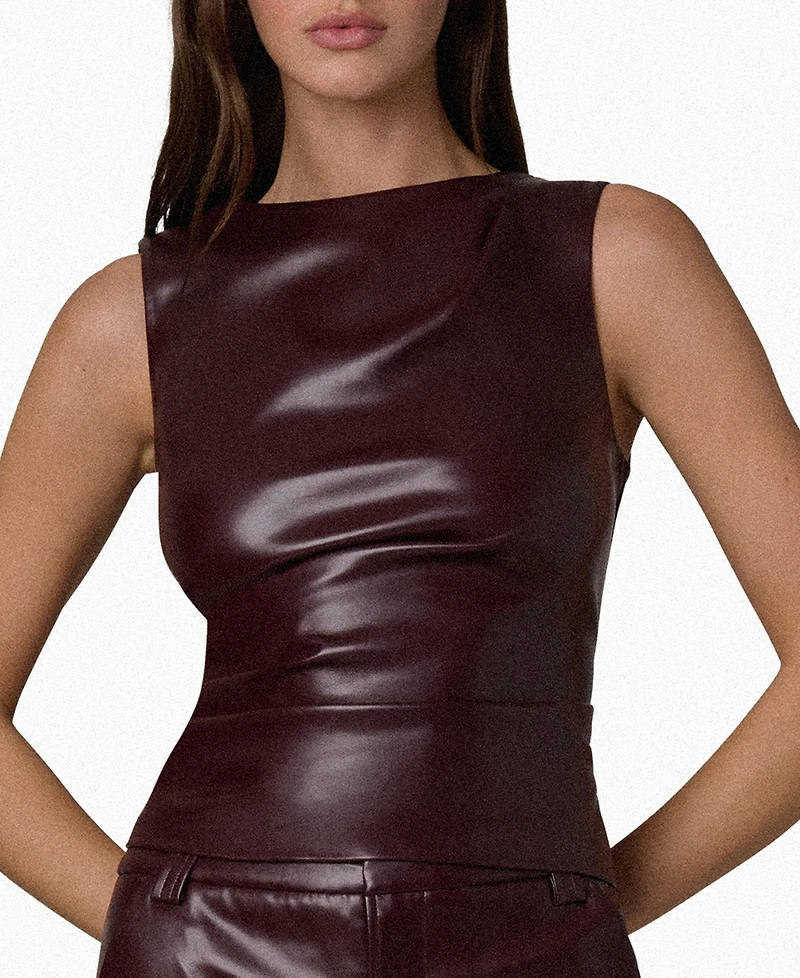 Joe's Jeans Women's The Meg Ruched Sleeveless Top