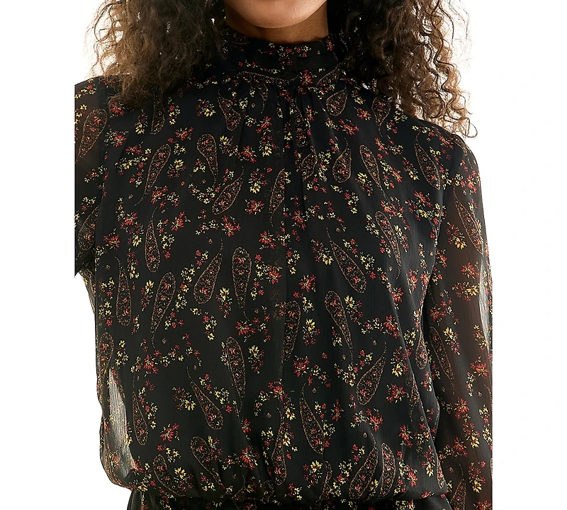 Seni & Cade Juniors' Mock Neck Mini Dress