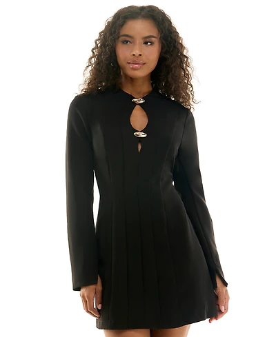 Seni & Cade Juniors' Mock Neck Mini Dress