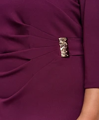Jessica Howard Plus Long-Sleeve Boat Neck Sheath Dress