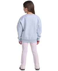 adidas Girls' 2T-6X Long-Sleeve Sweatshirt and Pants, 2-Piece Set