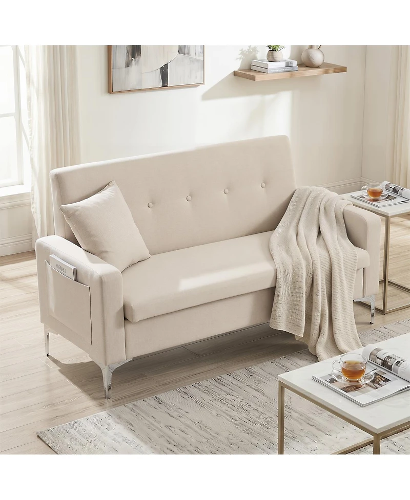 Streamdale Furniture 57" Double Sofa with Storage, Stylish Couch for Living Room