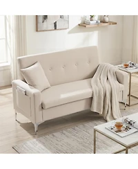 Streamdale Furniture 57" Double Sofa with Storage, Stylish Couch for Living Room