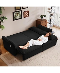 Streamdale Furniture 85-Inch Convertible Plush Sofa Bed