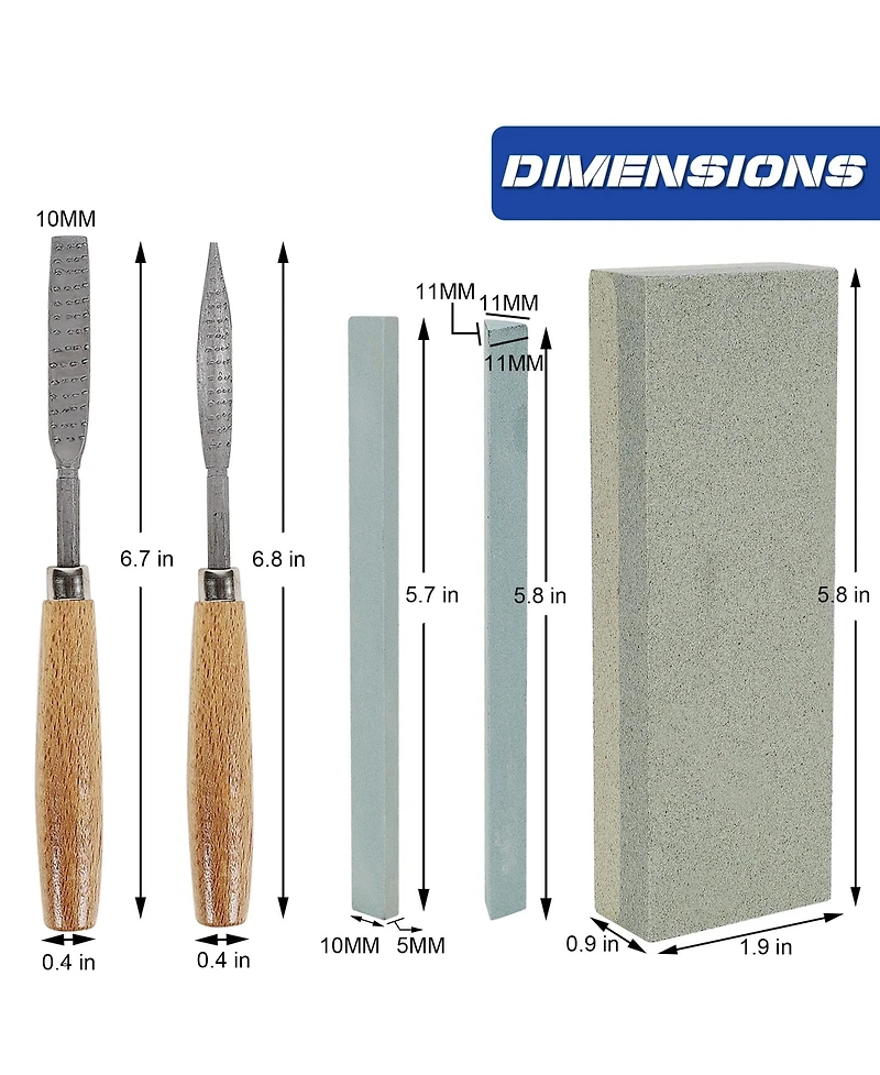 Xdovet Wood Chisel Set Carving Tools Canvas Bag Rasps Stones
