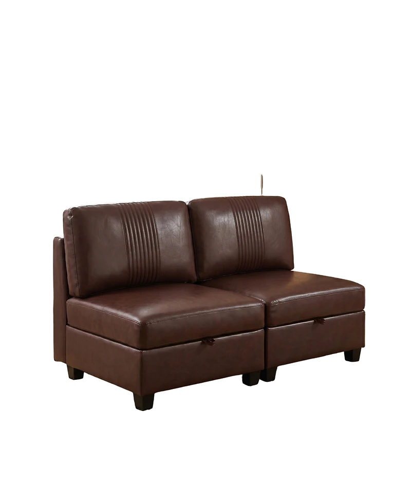 Streamdale Furniture Flexible Modular Sofa: Convertible, Storage and Sleeper - 2-Seater