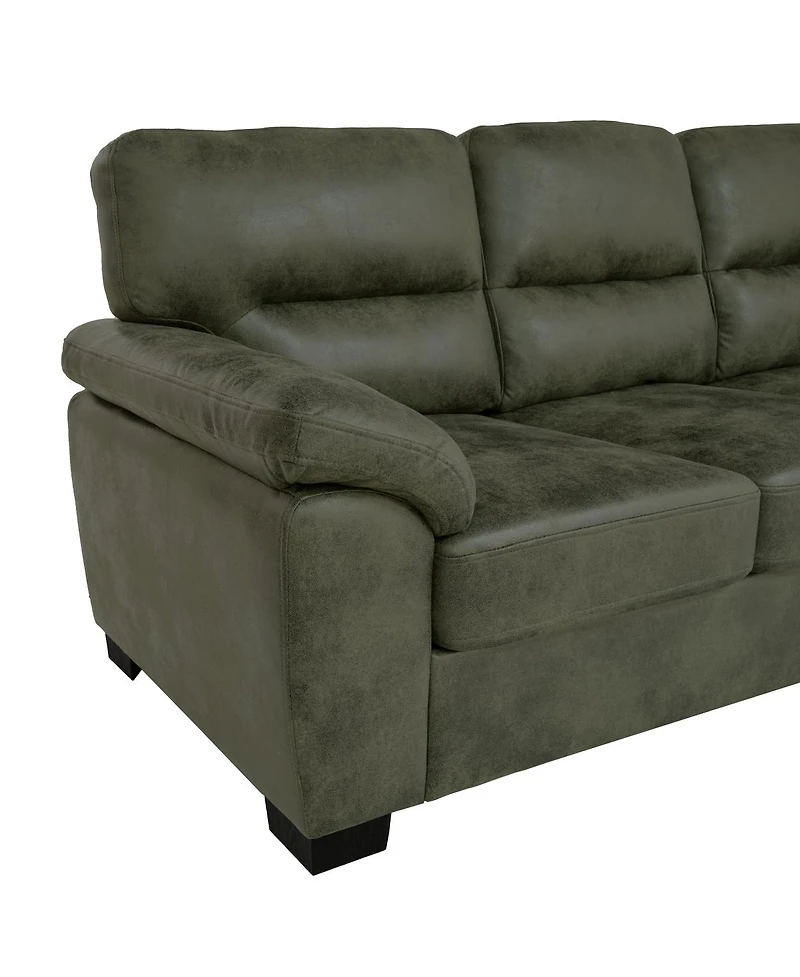 Streamdale Furniture Modern 81" Foil Fabric 3-Seater Sofa with Padded Armrests