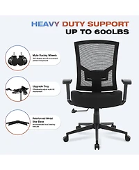 Streamdale Furniture Big and Tall 600lbs Ergonomic Mesh Office Chair with Lumbar Support