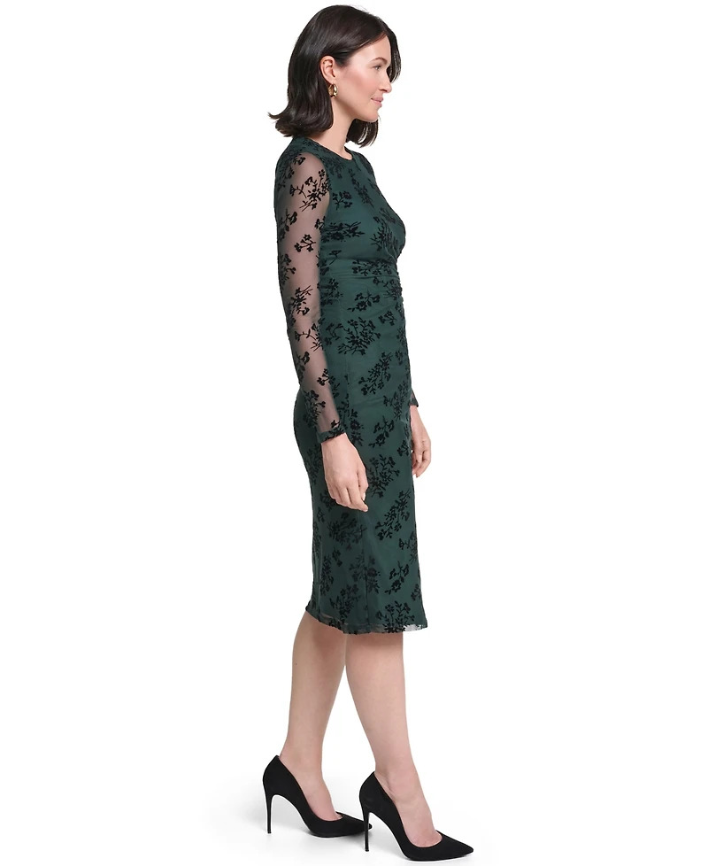 Jessica Howard Women's Crew Neck Midi Dress