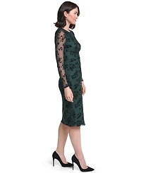 Jessica Howard Women's Crew Neck Midi Dress