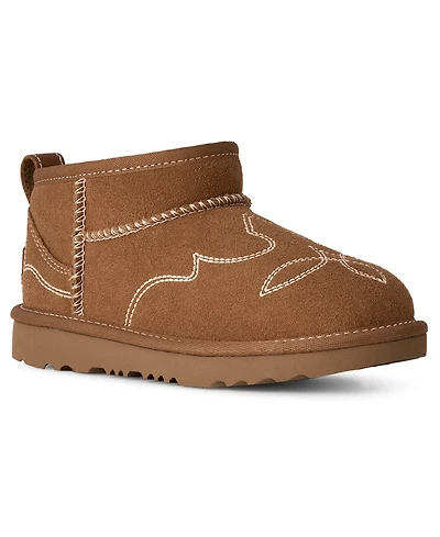 Ugg Kids Classic Ultra Mini Western Round Toe Booties