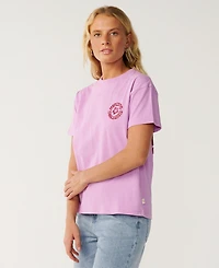 Rip Curl Women's Surf Puff Party Pack Graphic Relaxed Crewneck T-Shirt