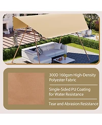 Streamdale Furniture Hexagonal Shade Sail Canopy, 206"x118" Uv Block Sunshade
