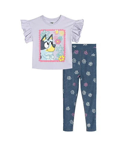Bluey Girls (5 - 12) 2-Piece T-Shirt and Denim Leggings Set