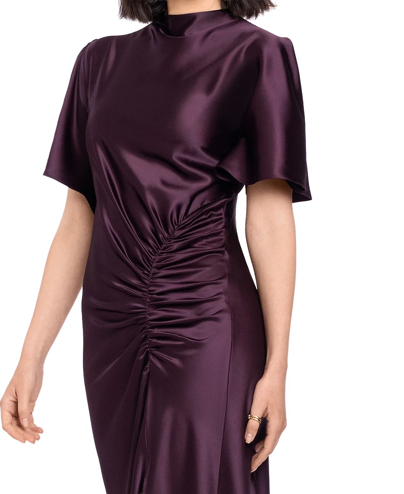Betsy & Adam Women's Flutter-Sleeve Gown