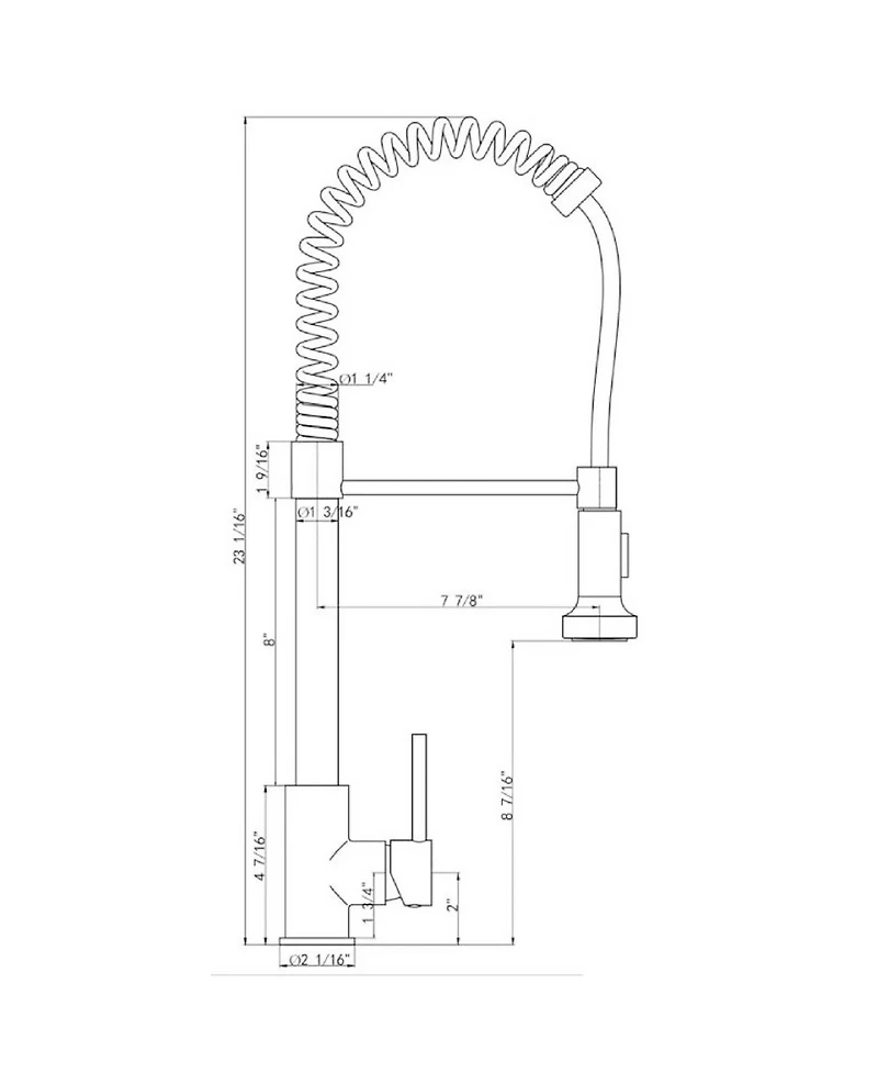 Busdays Brushed Nickel Single Handle Commercial Modern Spring High Arc Kitchen Faucet with Water Filter System Flexible Bendable Design