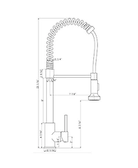 Busdays Brushed Nickel Single Handle Commercial Modern Spring High Arc Kitchen Faucet with Water Filter System Flexible Bendable Design