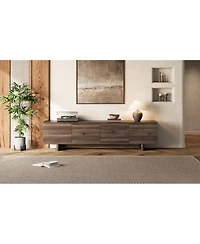 Streamdale Furniture 78" Modern Tv Stand for TVs up to 85" with Solid Wood Legs and Storage