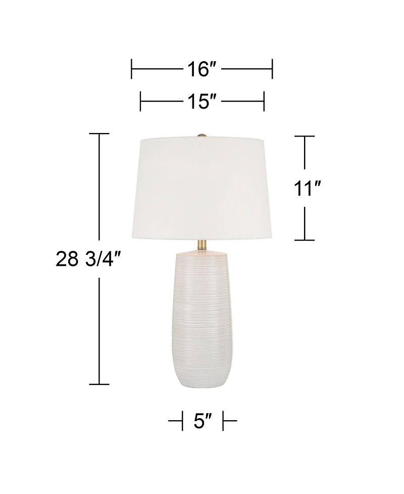 360 Lighting Kerry 28 1/2" High Light Stripes Ceramic Table Lamp