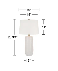 360 Lighting Kerry 28 1/2" High Light Stripes Ceramic Table Lamp