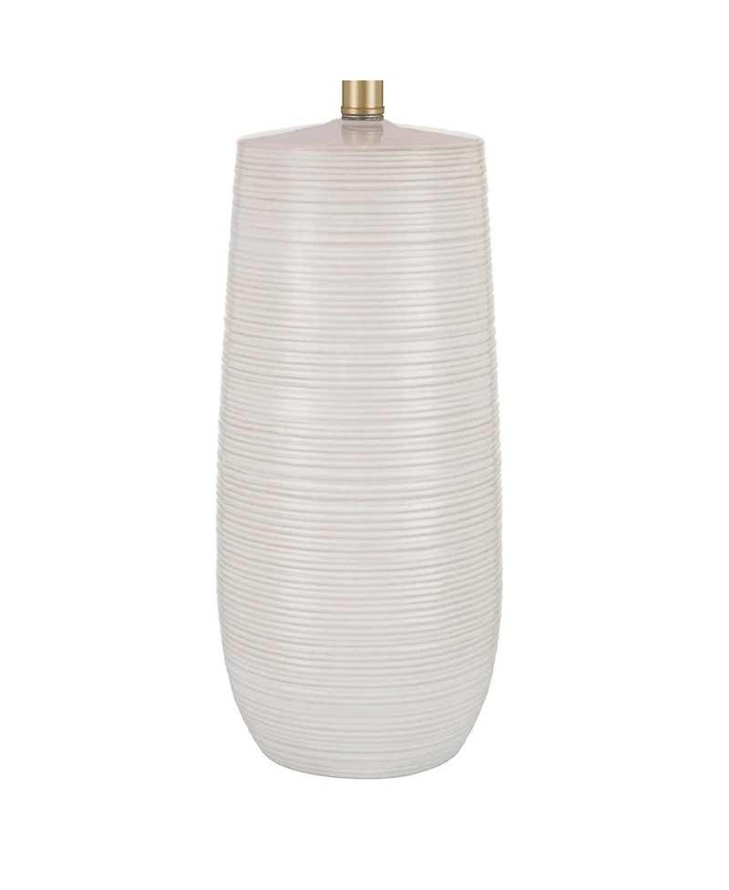 360 Lighting Kerry 28 1/2" High Light Taupe Stripes Ceramic Table Lamp Set of 2