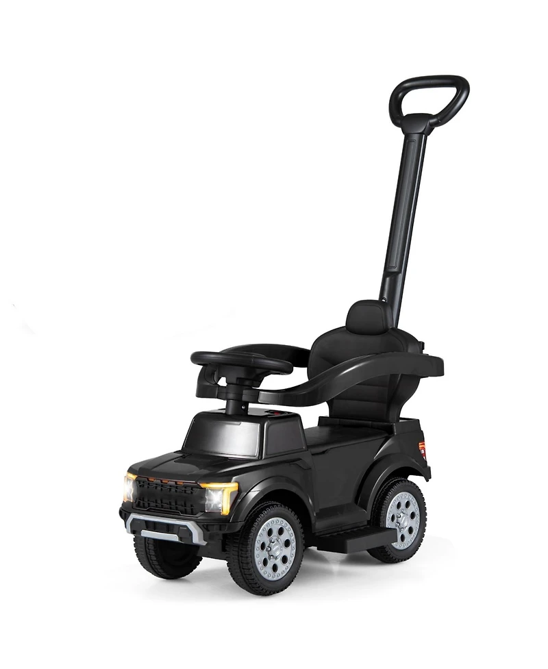 Slickblue Toddler 3-in-1 Push Car Ride-On with Safety Guard and Handle