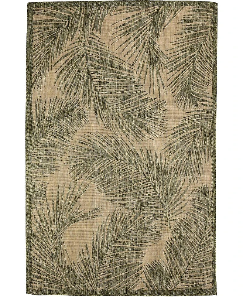Liora Manne' Carmel Fronds 6'6" x 9'4" Outdoor Area Rug
