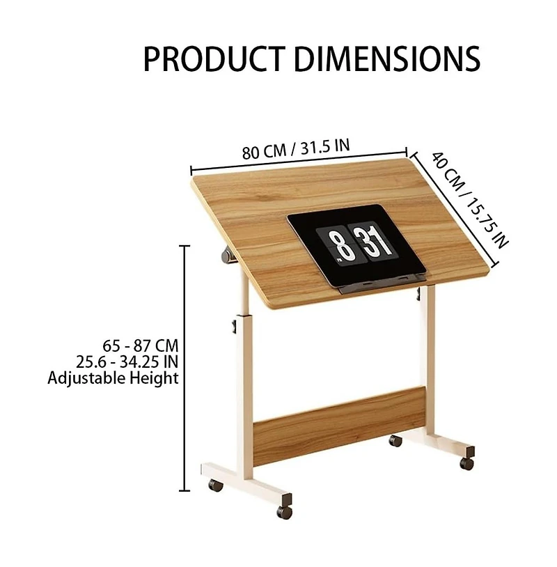 homfan Adjustable Standing Desk on Wheels