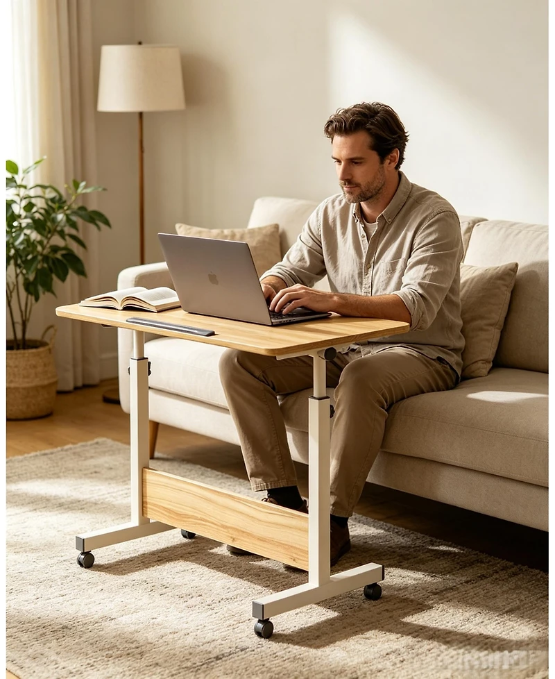 homfan Adjustable Standing Desk on Wheels