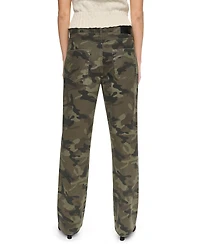 Dkny Jeans Women's Mid-Rise Relaxed Straight Camo Print