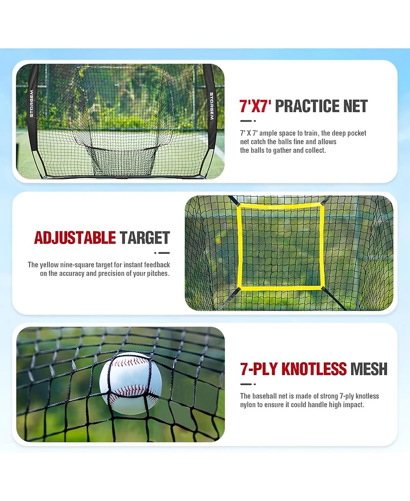 Aoligeijs 7×7ft Baseball Field Training Equipment