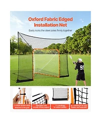 Vevor 12x9 ft Hockey Lacrosse Goal Backstop Training Net Extended Coverage Net Only