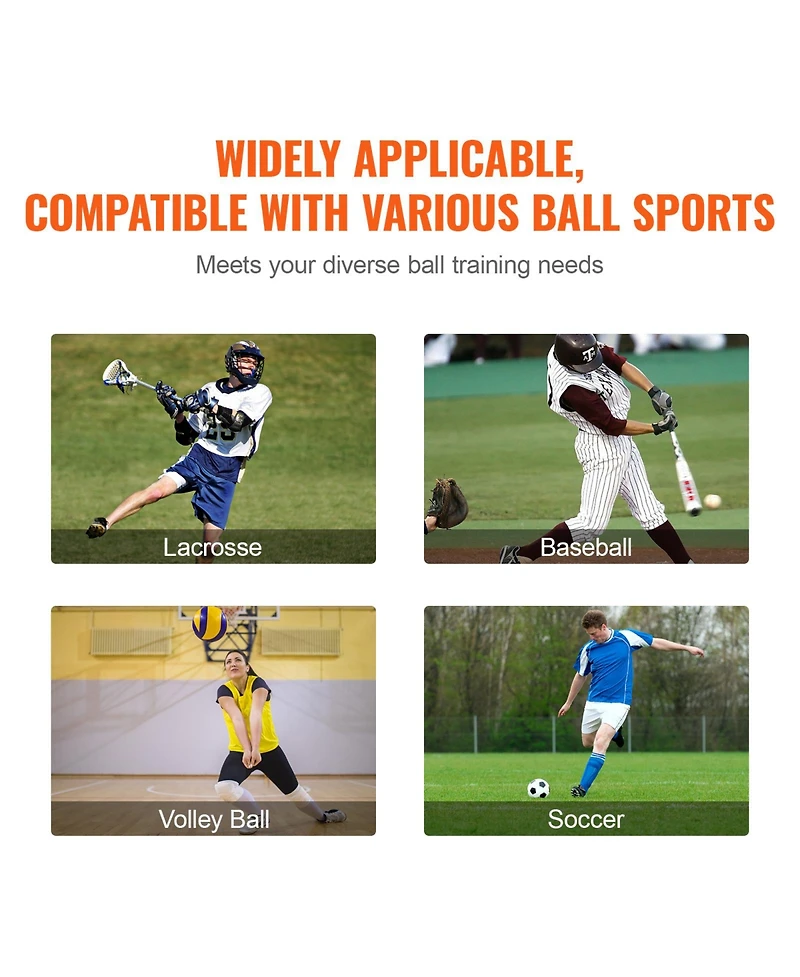 Vevor Lacrosse Baseball Rebounder Softball Bounce Pinchback Net