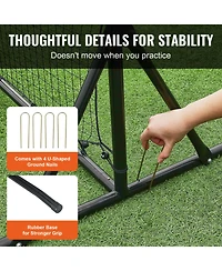 Vevor 12x6FT Soccer Rebounder Net Iron Soccer Training Equipment Portable Bag